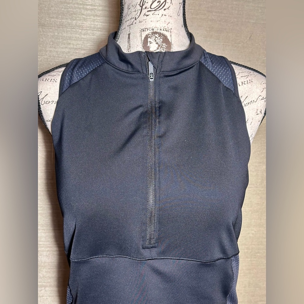💪🖤 POWER MODE: ACTIVATED - Calia PowerMove 1/2 Zip Crop Top in Pure Black 🖤💪 - Picture 4 of 12